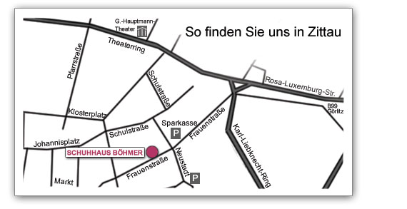 So finden Sie uns in Zittau - Frauenstraße 13, 02763 Zittau